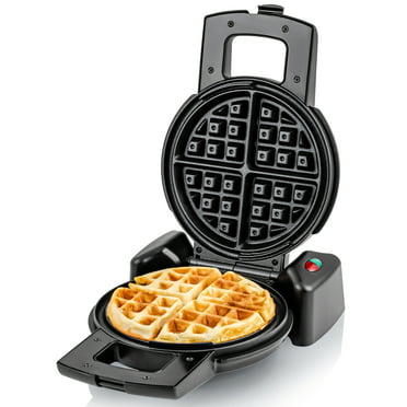 Chefman Rotating Belgian Waffle Maker 180° Single Flip Waffle Iron w/Non-Stick Plates Creates Restaurant Style Waffles Adjustable Timer & Locking Lid Space Saving Includes Drip Plate,Stainless Steel